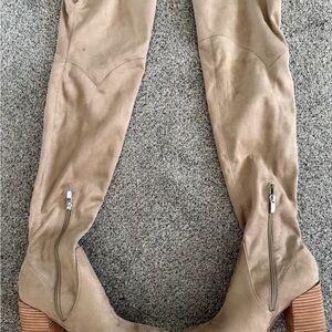 Nine West Beige Over-the-Knee Boots